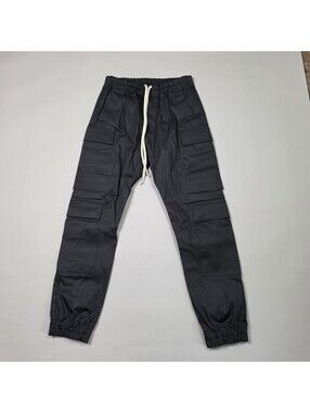 RARE Rick Owens Mastodon Megacargo Pants Lido SS 24 Black Streetwear 48 IT 32x28
